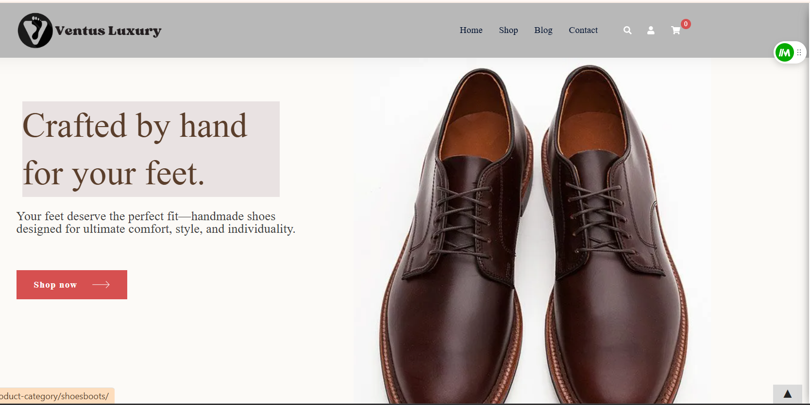 Website design design for Ventus luxury